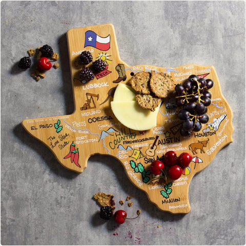 Texas Cities Cutting Board