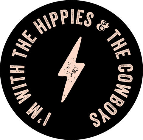 Hippies and Cowboys Sticker