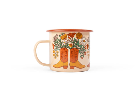 Enamel Coffee & Camp Mug | Western Bloom | 16oz