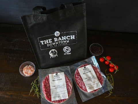 Ground Beef Bag - 10 pounds of Brahman Ground Beef in a Complimentary Canvas Tote