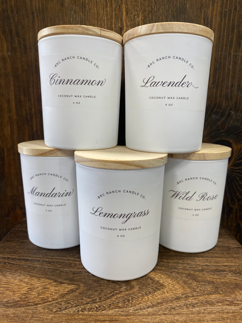 BRC Ranch Candle Co. White Jar Candle