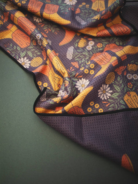 Kitchen Tea Towel Quick Dry | Western Bloom Boots & Flowers
