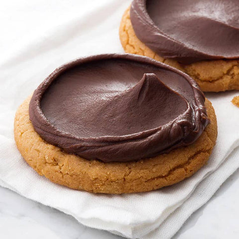 Peanut Butter Cookie with Fudge Icing