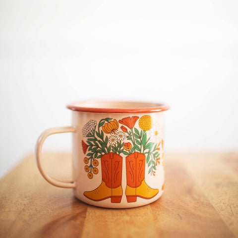 Enamel Coffee & Camp Mug | Western Bloom | 16oz