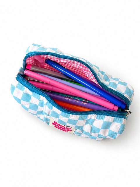 Quilted Western Pencil Pouch Cowgirl Makeup Bag Fabric