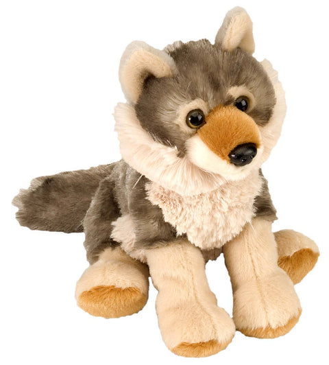 Mini Wolf Stuffed Animal 8"