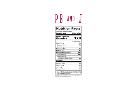 Jonesbar PB+J Peanut Butter & Jelly Organic Energy Bar 1.7oz