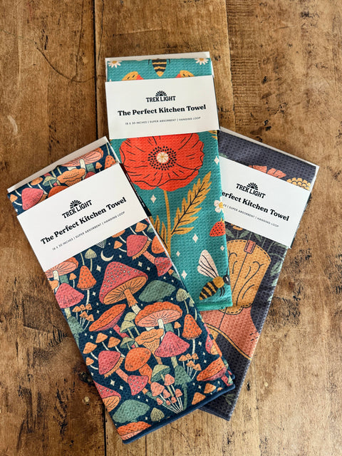 Kitchen Tea Towel Quick Dry | Western Bloom Boots & Flowers